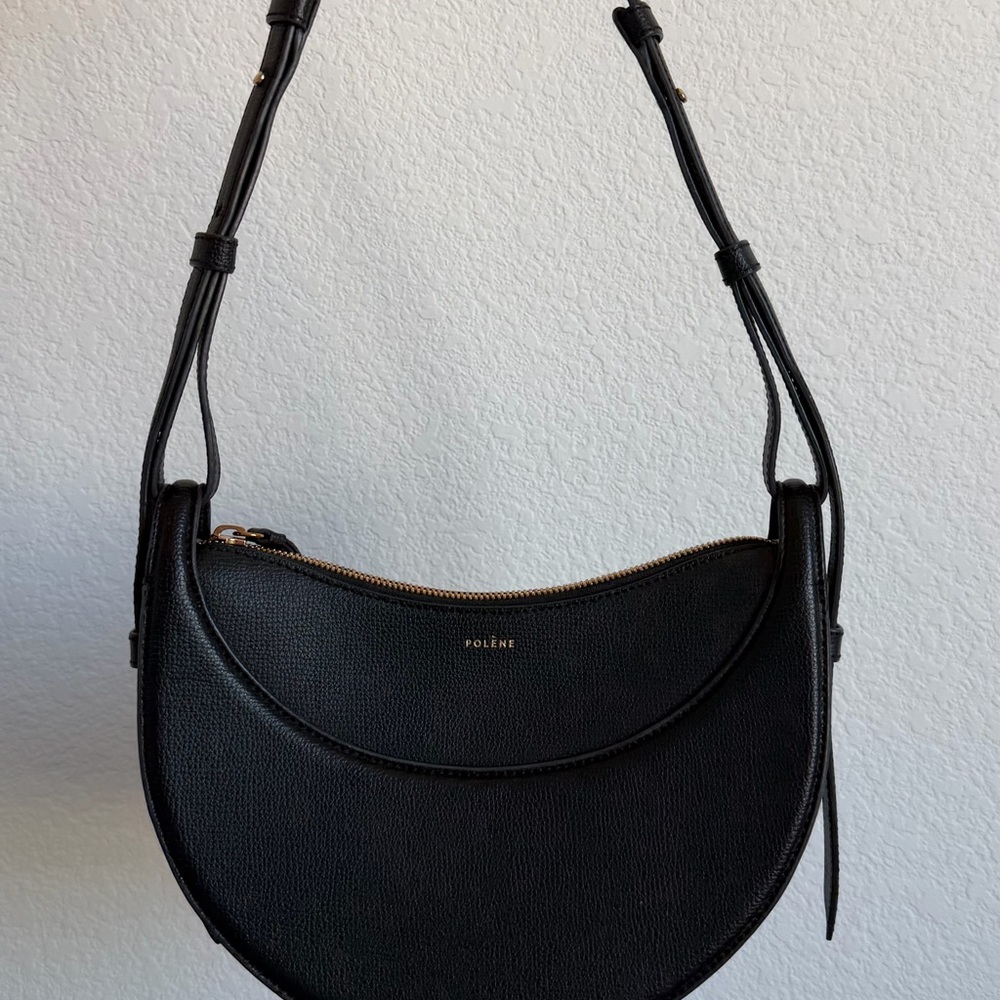 Polene Black Shoulder Bag